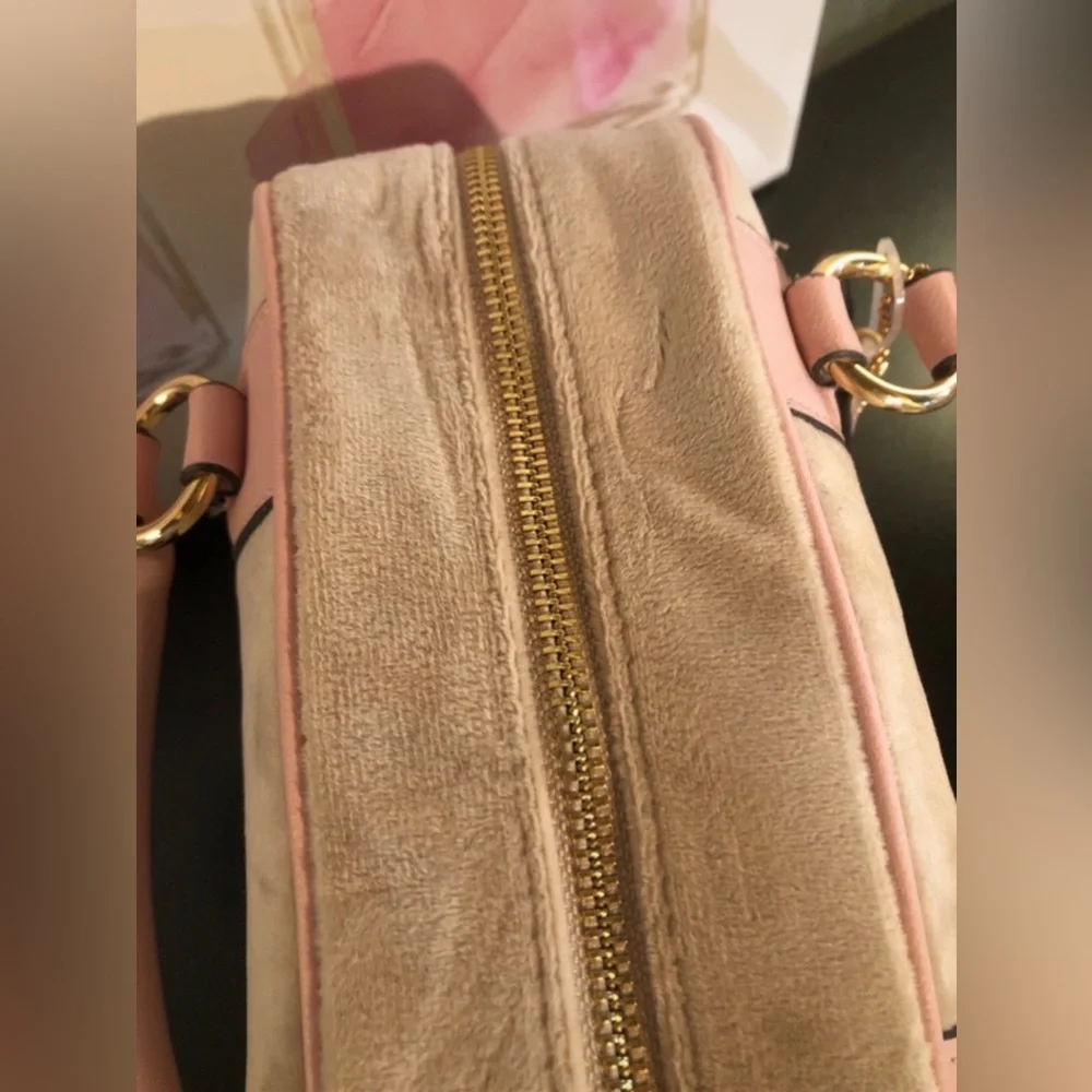 Y2K Juicy Couture Heritage Bowler Velour Bag Pink Gold Hardware NWT Top Handle
